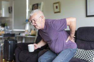 Man with sciatica pain