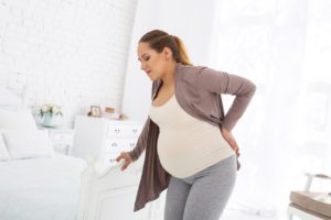Pregnant woman with back pain